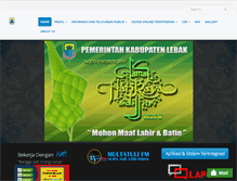 Tablet Screenshot of lebakkab.go.id